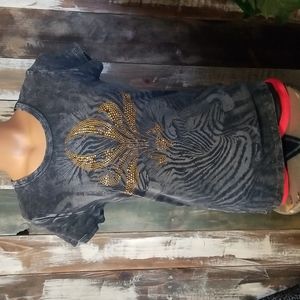 Women's Daytrip Zebra print shirt Sz M